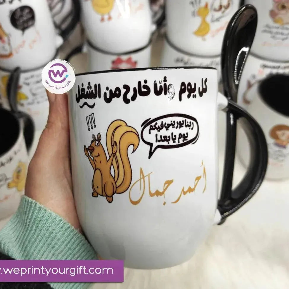 Mug-With Spoon -Comic -I - WE PRINT
