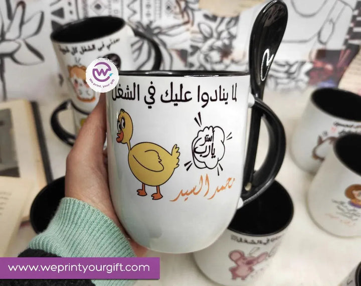 Mug-With Spoon -Comic -I - WE PRINT