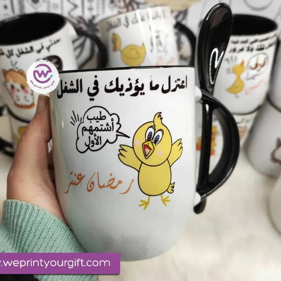Mug-With Spoon -Comic -I - WE PRINT