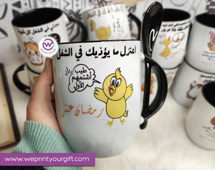 Mug-With Spoon -Comic -I - WE PRINT