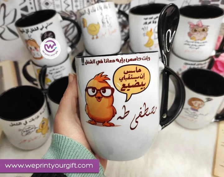 Mug-With Spoon -Comic -I - WE PRINT