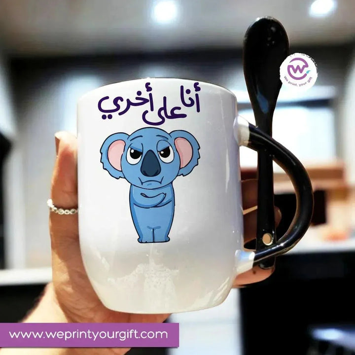 Mug-With Spoon -Comic -J - WE PRINT