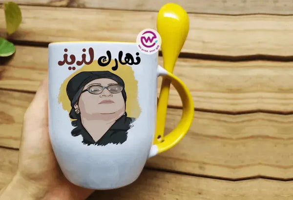 Mug-With Spoon -Comic -k - WE PRINT