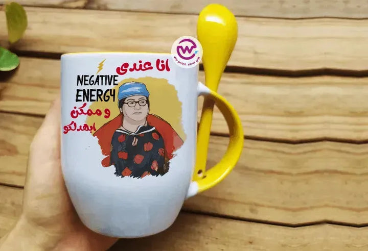 Mug-With Spoon -Comic -k - WE PRINT