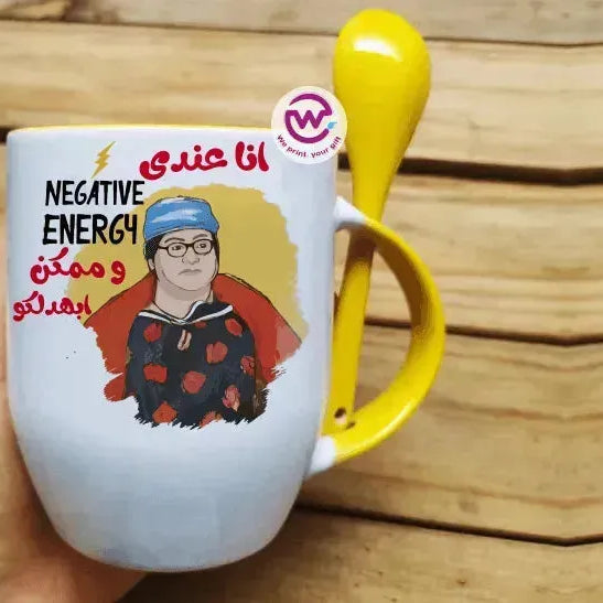 Mug-With Spoon -Comic -k - WE PRINT