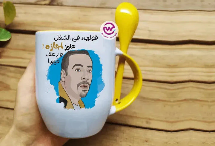 Mug-With Spoon -Comic -k - WE PRINT