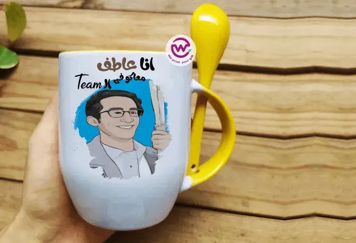 Mug-With Spoon -Comic -k - WE PRINT