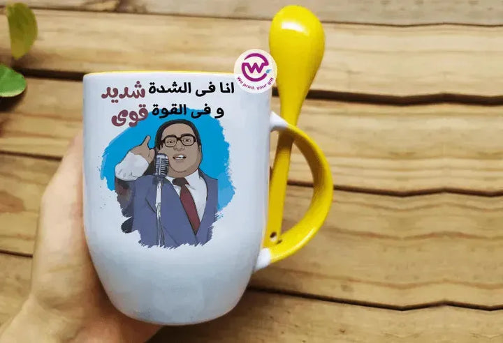 Mug-With Spoon -Comic -k - WE PRINT