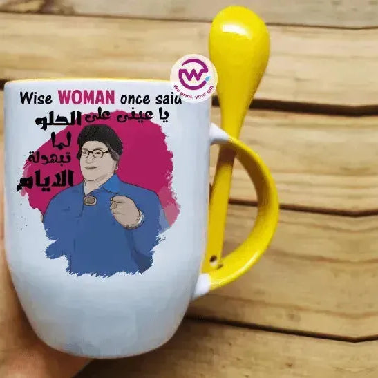 Mug-With Spoon -Comic -k - WE PRINT