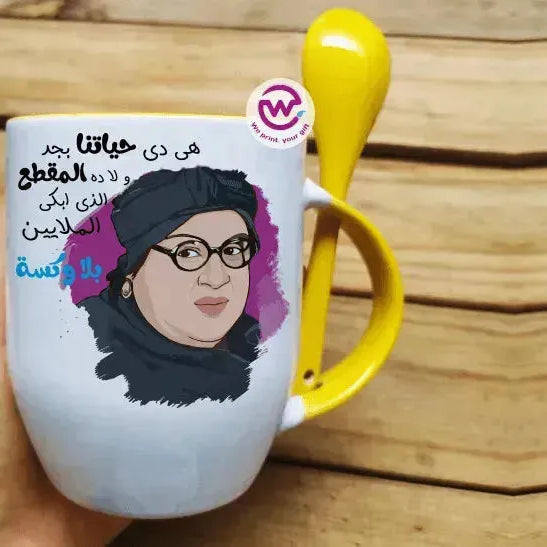 Mug-With Spoon -Comic -k - WE PRINT