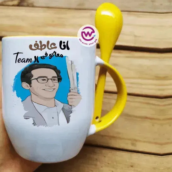 Mug-With Spoon -Comic -k - WE PRINT