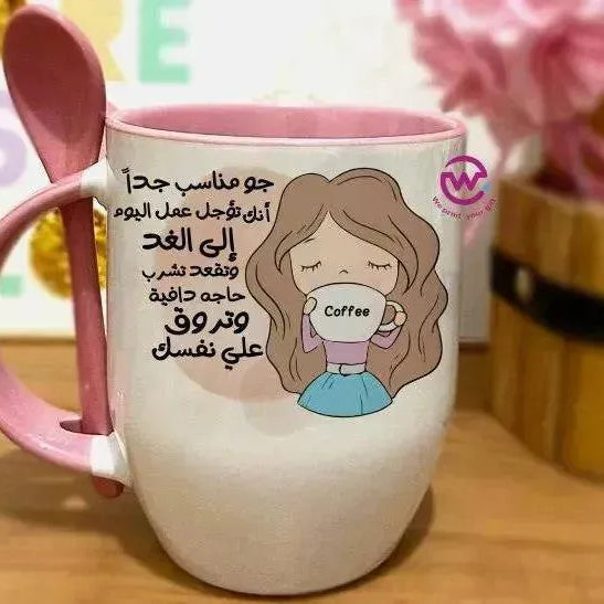 Mug-With Spoon - Comic - WE PRINT