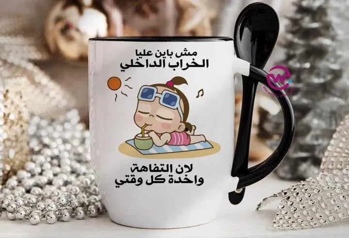 Mug-With Spoon - Comics -B - WE PRINT