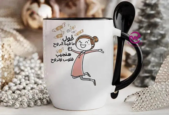 Mug-With Spoon - Comics -B - WE PRINT