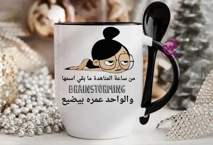 Mug-With Spoon - Comics -B - WE PRINT