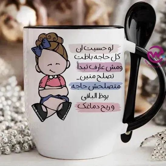 Mug-With Spoon - Comics -B - WE PRINT