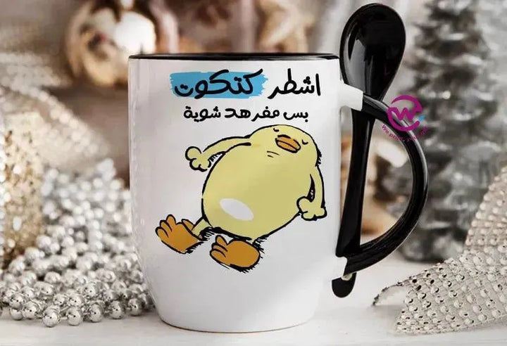 Mug-With Spoon - Comics -B - WE PRINT