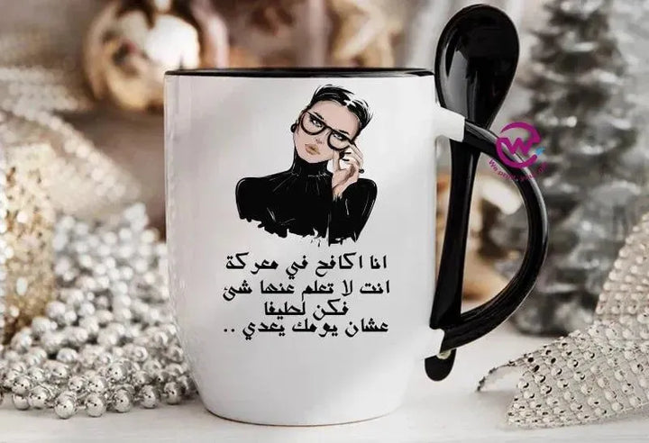 Mug-With Spoon - Comics -B - WE PRINT