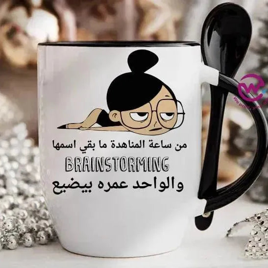 Mug-With Spoon - Comics -B - WE PRINT