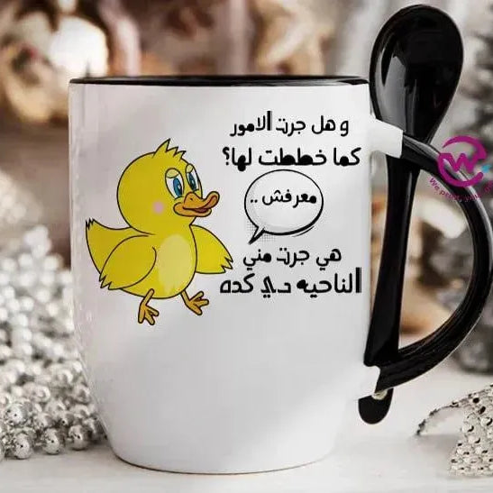 Mug-With Spoon - Comics -B - WE PRINT