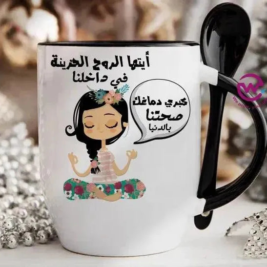 Mug-With Spoon - Comics -B - WE PRINT