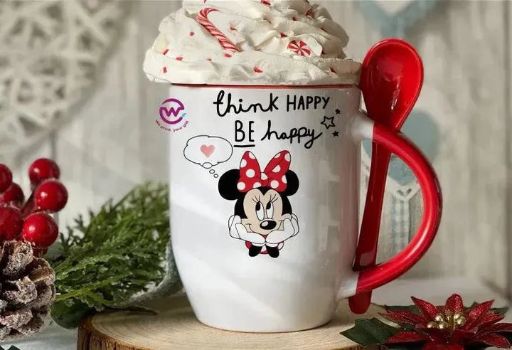 Mug-With Spoon - Disney - WE PRINT