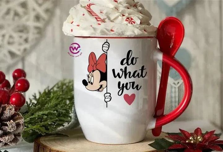 Mug-With Spoon - Disney - WE PRINT