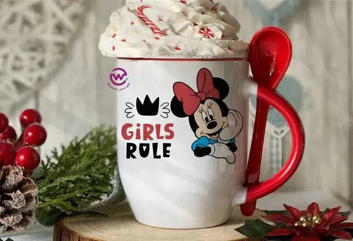 Mug-With Spoon - Disney - WE PRINT