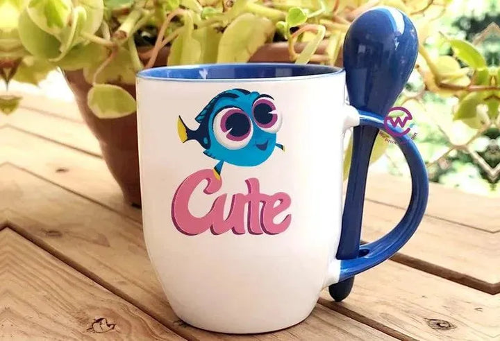 Mug-With Spoon - Finding Nemo - WE PRINT