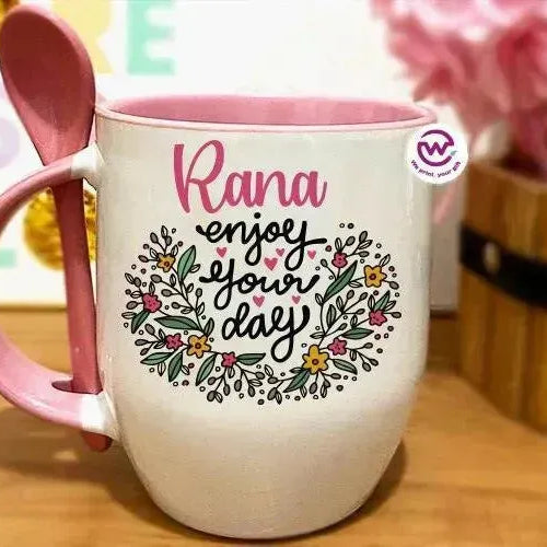 Mug-With Spoon - inspirational quotes - WE PRINT