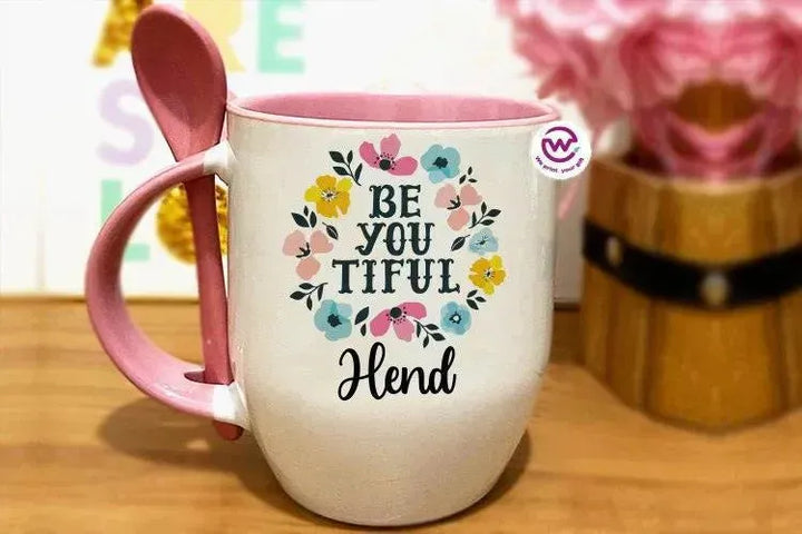 Mug-With Spoon - inspirational quotes - WE PRINT