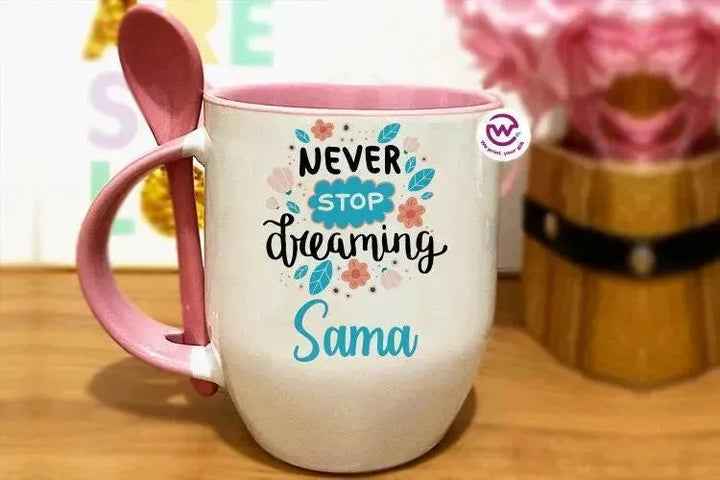 Mug-With Spoon - inspirational quotes - WE PRINT