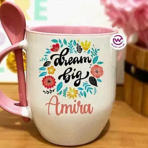 Mug-With Spoon - inspirational quotes - WE PRINT