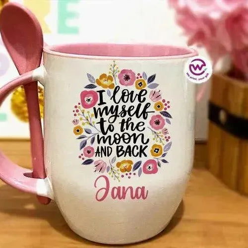 Mug-With Spoon - inspirational quotes - WE PRINT