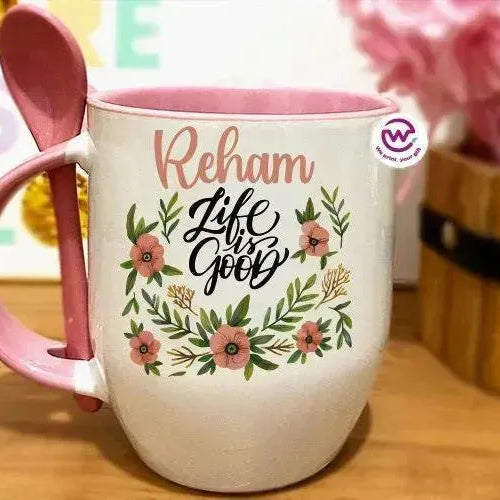 Mug-With Spoon - inspirational quotes - WE PRINT