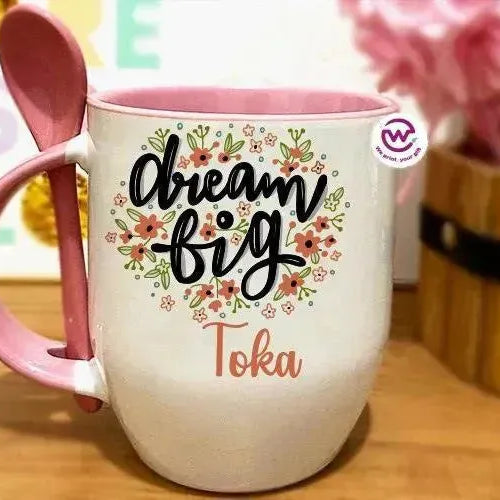 Mug-With Spoon - inspirational quotes - WE PRINT