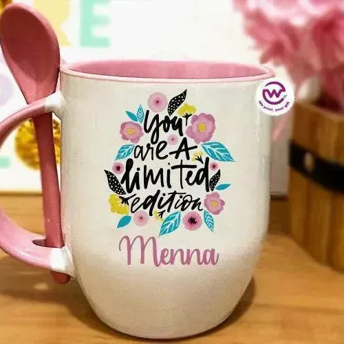 Mug-With Spoon - inspirational quotes - WE PRINT