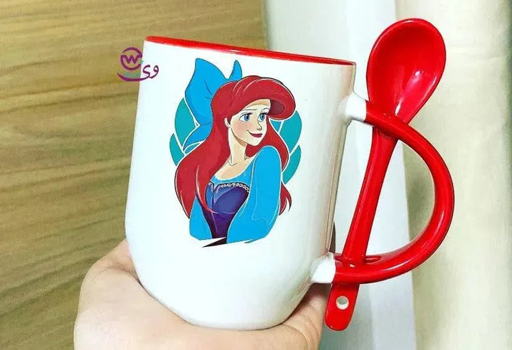 Mug-With Spoon -Mermaid - WE PRINT