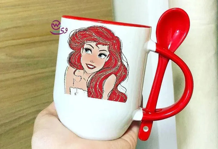 Mug-With Spoon -Mermaid - WE PRINT