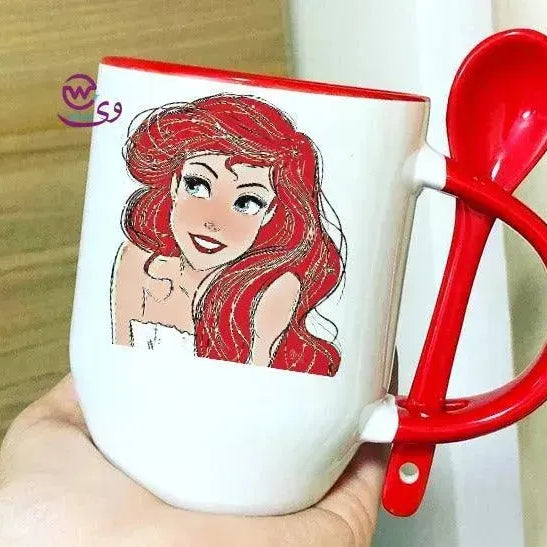 Mug-With Spoon -Mermaid - WE PRINT