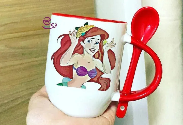 Mug-With Spoon -Mermaid - WE PRINT