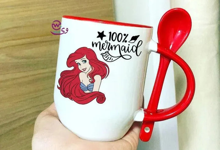 Mug-With Spoon -Mermaid - WE PRINT