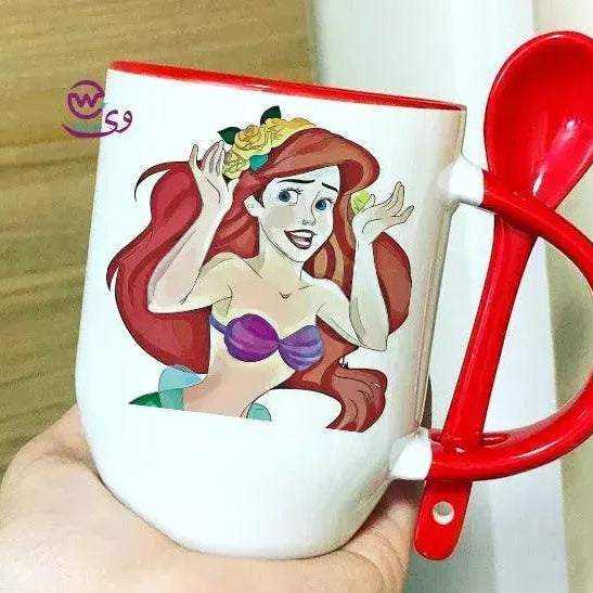 Mug-With Spoon -Mermaid - WE PRINT