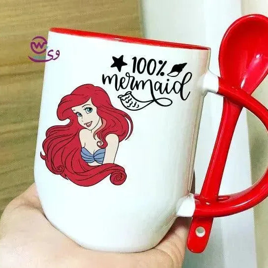 Mug-With Spoon -Mermaid - WE PRINT