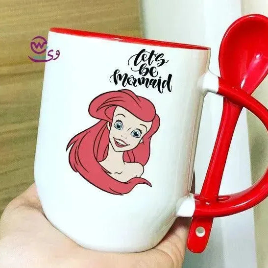 Mug-With Spoon -Mermaid - WE PRINT