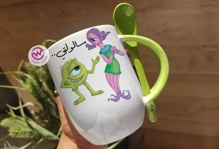 Mug-With Spoon - Monster Inc-A - WE PRINT