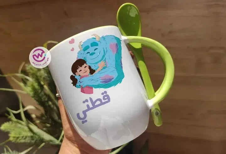 Mug-With Spoon - Monster Inc-A - WE PRINT