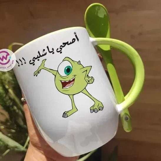 Mug-With Spoon - Monster Inc-A - WE PRINT