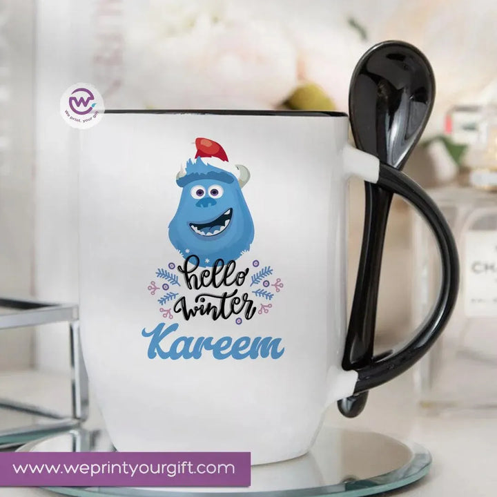 Mug-With Spoon - Monster Inc-B - WE PRINT