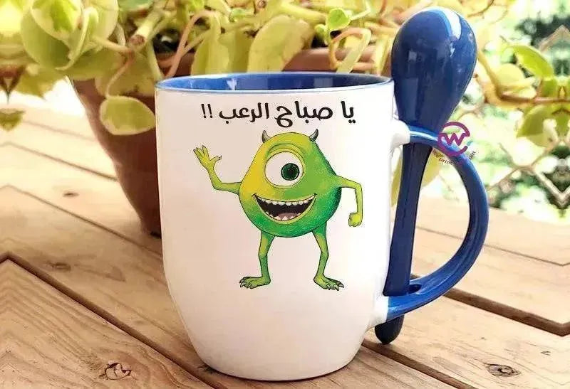 Mug-With Spoon - Monster Inc. - WE PRINT